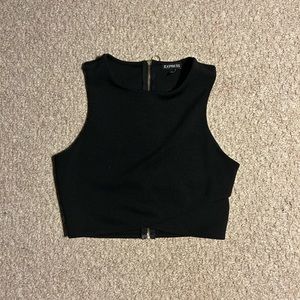 Express: Black Crop Top
